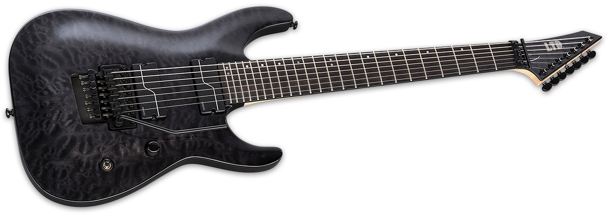 Ltd Buz Mcgrath Buz-7 Signature 7-cordes Hh Fishman Fr Eb - See Thru Black - Guitare Électrique 7 Cordes - Variation 1