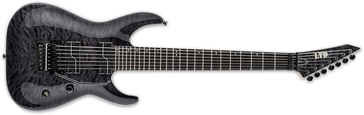 Ltd Buz Mcgrath Buz-7 Signature 7-cordes Hh Fishman Fr Eb - See Thru Black - Guitare Électrique 7 Cordes - Main picture