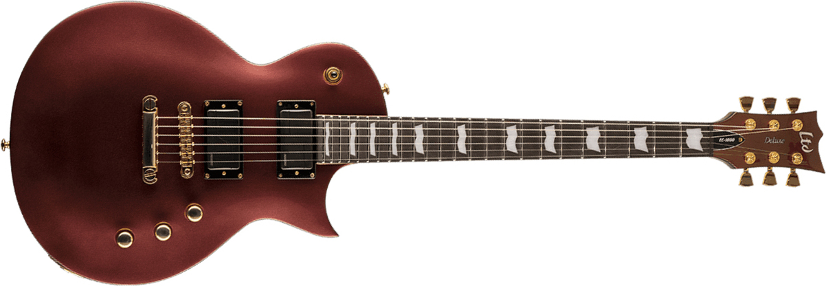 Ltd Ec-1000 Hh Fishman  Fluence Modern Ht Eb - Gold Andromeda - Guitare Électrique Single Cut - Main picture