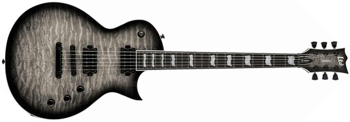 Ltd Ec-1000t Hh Fishman Fluence Ht Eb - Charcoal Burst - Guitare Électrique Single Cut - Main picture