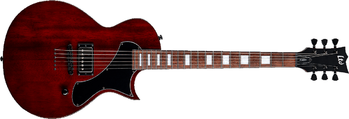 Ltd Ec-201 1h Ht Jat - See Thru Black Cherry - Guitare Électrique MÉtal - Main picture