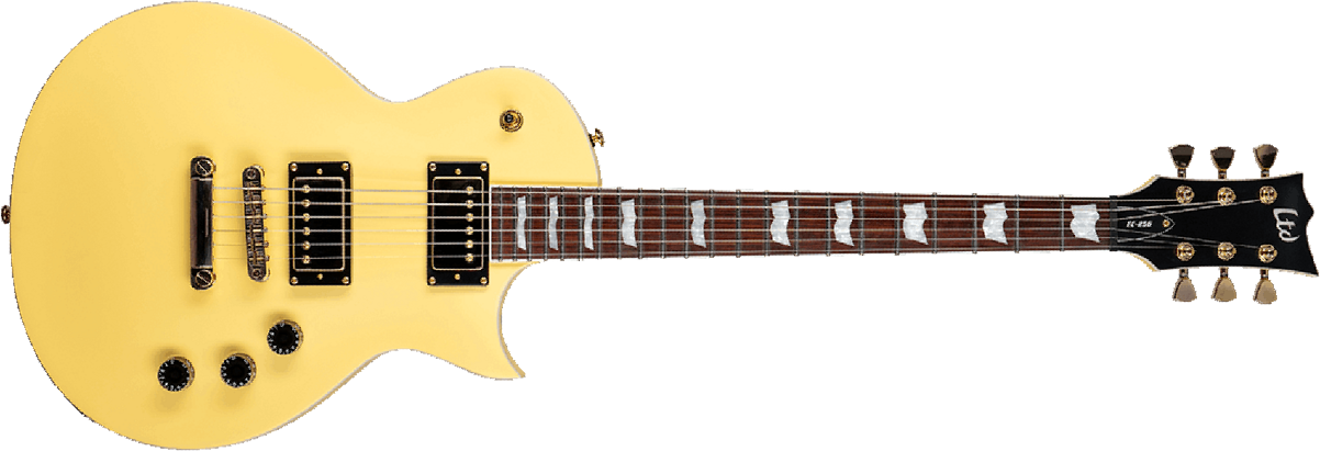 Ltd Ec-256 Gh Hh Ht Jat - Vintage Gold Satin - Guitare Électrique MÉtal - Main picture