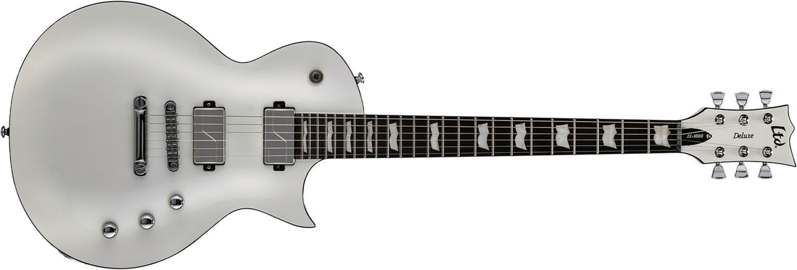 Ltd Ec1000 2h Fishman Fluence Ht Eb - Pearl White - Guitare Électrique Single Cut - Main picture