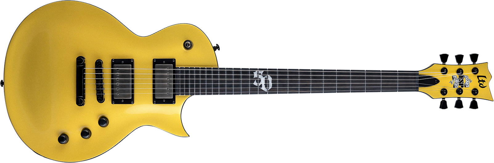 Ltd Ec2025 50th Ann. Ltd 2h Seymour Duncan Ht Eb - Metallic Gold - Guitare Électrique MÉtal - Main picture