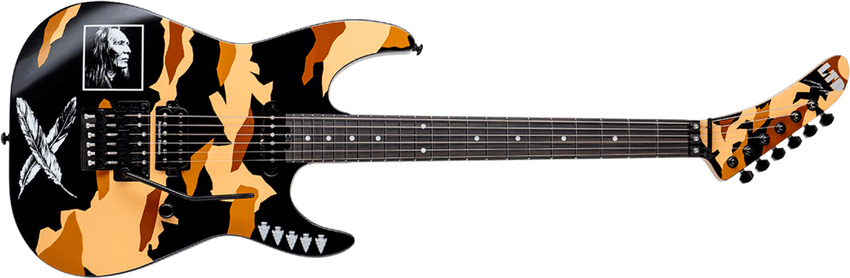 Ltd George Lynch  Desert Eagle Signature Hs Seymour Duncan Fr Eb - Black W/ Custom Graphic - Guitare Électrique Signature - Main picture