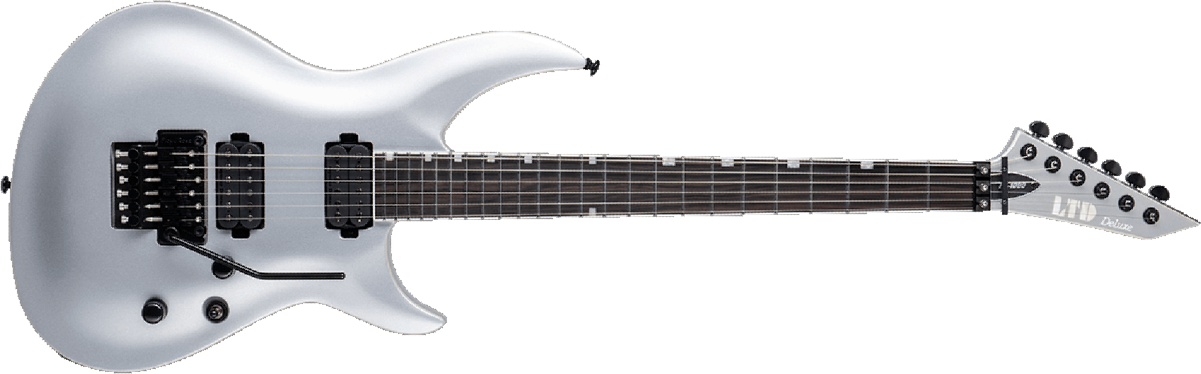 Ltd H3-1000 Floyd Rose Hh Eb - Firemist Silver - Guitare Électrique MÉtal - Main picture