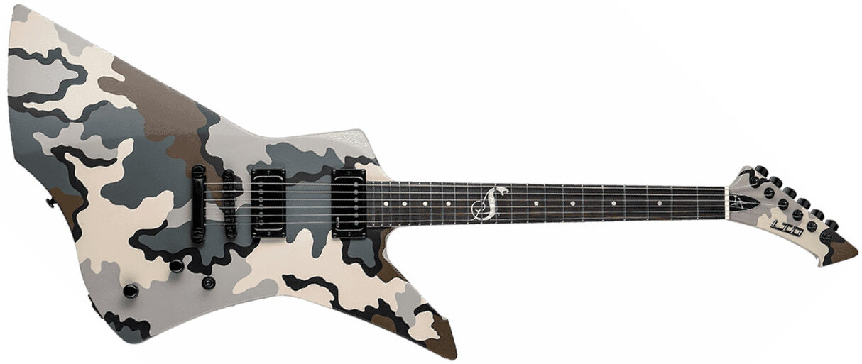 Ltd James Hetfield Snakebyte Camo Signature 2h Emg Ht Eb - Kuiu Camo Satin - Guitare Électrique MÉtal - Main picture