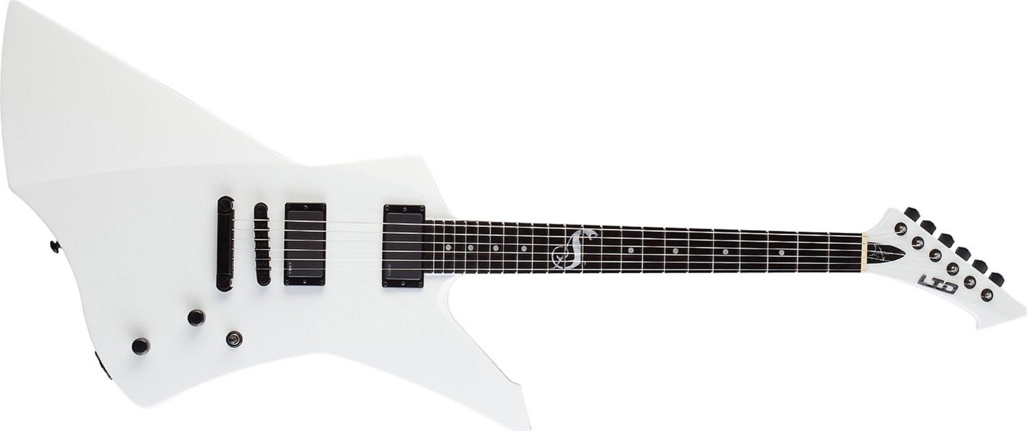 Ltd James Hetfield Snakebyte Emg - Snow White - Guitare Électrique MÉtal - Main picture