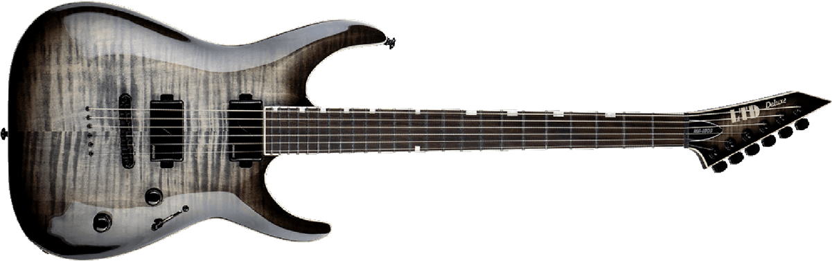 Ltd Mh-1000 Deluxe Hardtail Fishman Hh Eb - Charcoal Burst - Guitare Électrique MÉtal - Main picture