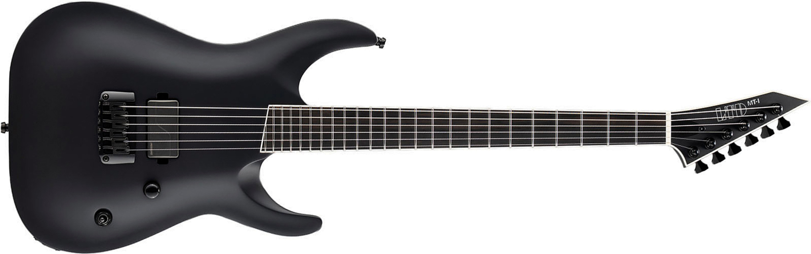 Ltd Mick Thomson Mti Signature 1h Ht Eb - Black Satin - Guitare Électrique Signature - Main picture