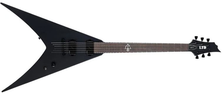 Ltd Nergal Hex-6 Signature 2h Fishman Fluence Ht Eb - Black Satin - Guitare Électrique Signature - Main picture