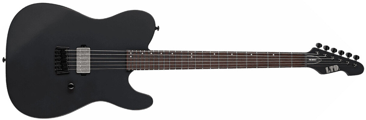 Ltd Te-201 H Ht Mn Jat - Black Satin - Guitare Électrique Forme Tel - Main picture