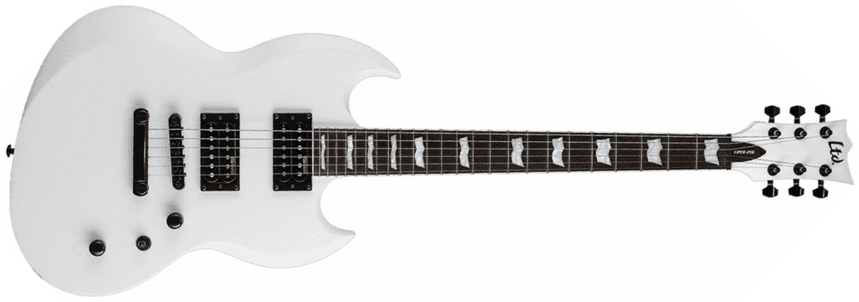 Ltd Viper-256 2h Ht Jat - Snow White - Guitare Électrique Double Cut - Main picture