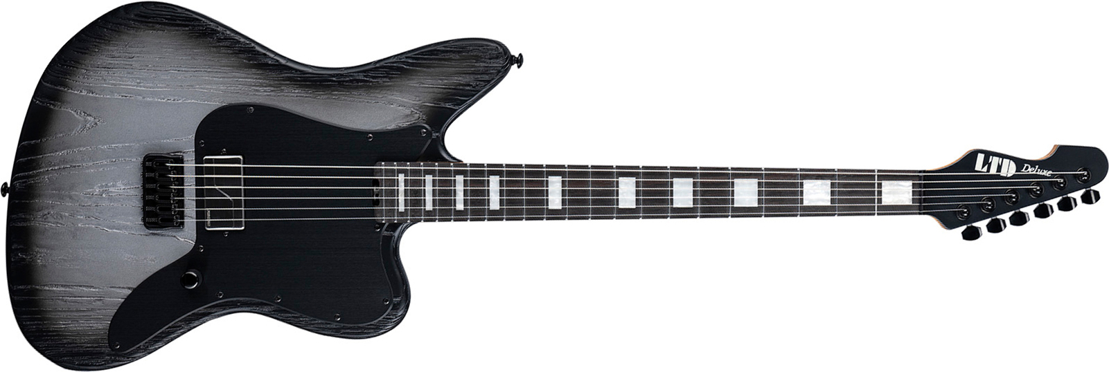 Ltd Xj1 Ht Baritone 1h Eb - Silver Blast - Guitare Électrique Baryton - Main picture