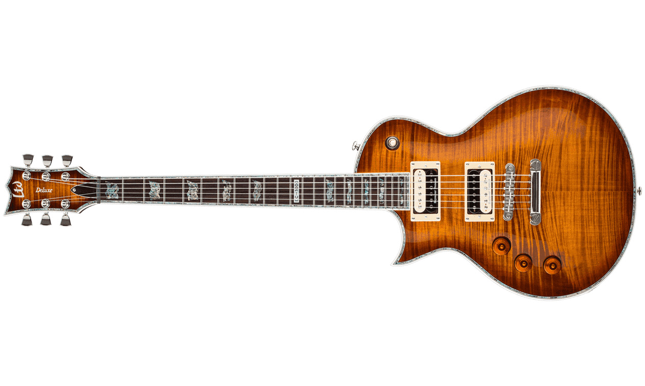 Ltd Ec-1000 Lh Gaucher Seymour Duncan - Amber Sunburst - Guitare Électrique Gaucher - Variation 1