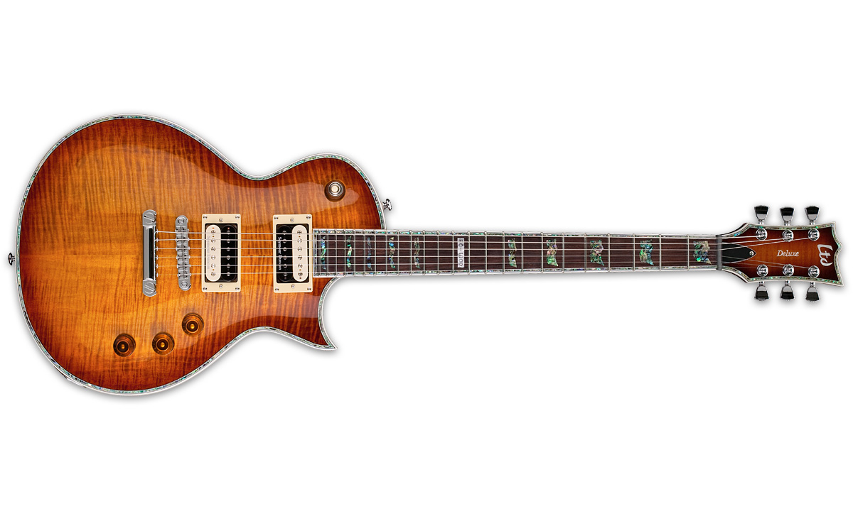 Ltd Ec-1000fm Seymour Duncan - Amber Sunburst - Guitare Électrique Single Cut - Variation 1