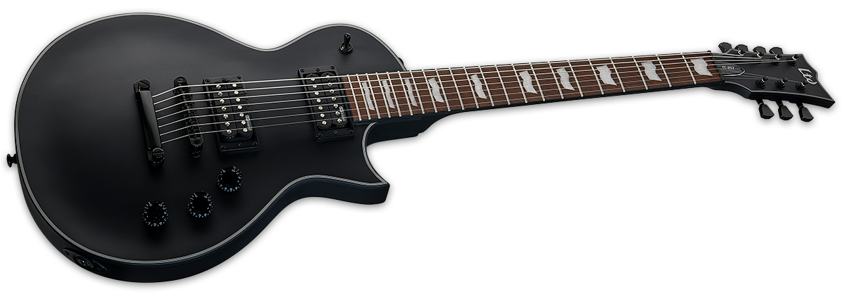 Ltd Ec-257 7c Hh Ht Jat - Black Satin - Guitare Électrique 7 Cordes - Variation 1