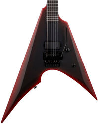 Guitare électrique métal Ltd Arrow Black Metal Series - Black red burst satin