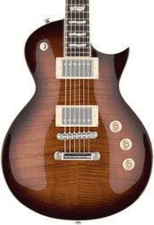 Guitare électrique single cut Ltd EC-256FM - Dark brown sunburst