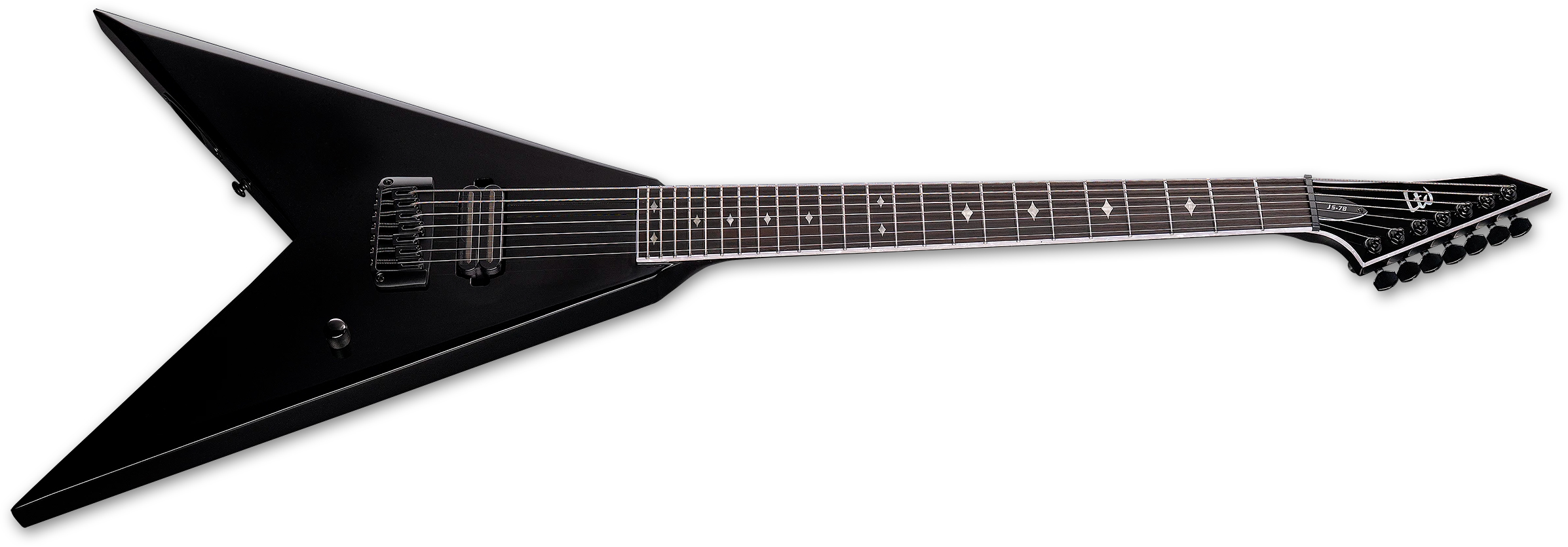 Ltd Jack Simmons Js7 Baritone Signature 7c 1h Fishman Fluence Ht Eb - Black - Guitare Électrique Baryton - Variation 1