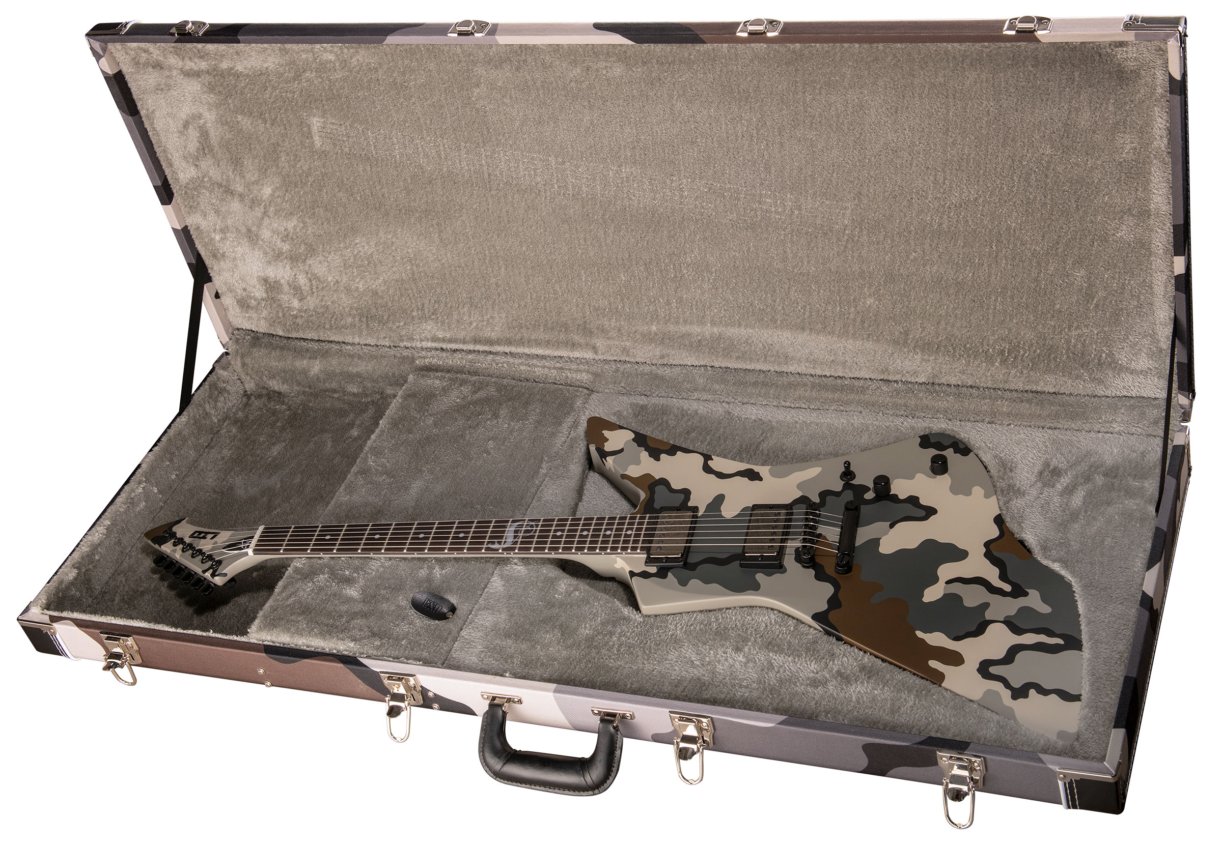 Ltd James Hetfield Snakebyte Camo Signature 2h Emg Ht Eb - Kuiu Camo Satin - Guitare Électrique MÉtal - Variation 4