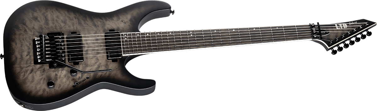 Ltd M-1007 7-cordes Floyd Rose Fishman Hh Eb - Charcoal Black - Guitare Électrique MÉtal - Variation 2