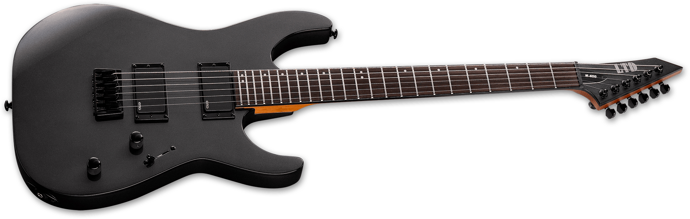 Ltd M400ht 2h Emg Ht Rw - Charcoal Metallic - Guitare Électrique Forme Str - Variation 1