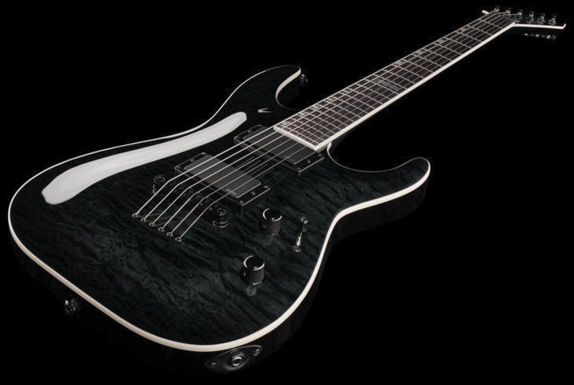 Ltd Mh-401nt Emg - See Thru Black - Guitare Électrique Forme Str - Variation 3