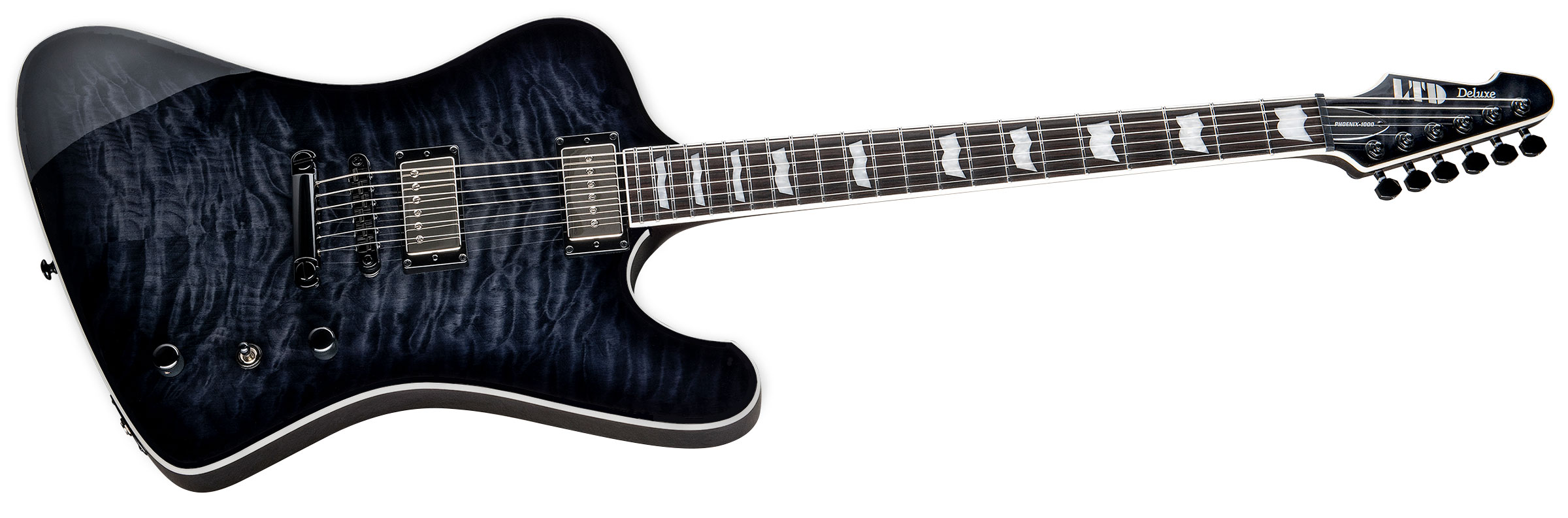 Ltd Phoenix-1000 Hs Seymour Duncan Ht Eb - See Thru Black Sunburst - Guitare Électrique RÉtro Rock - Variation 1