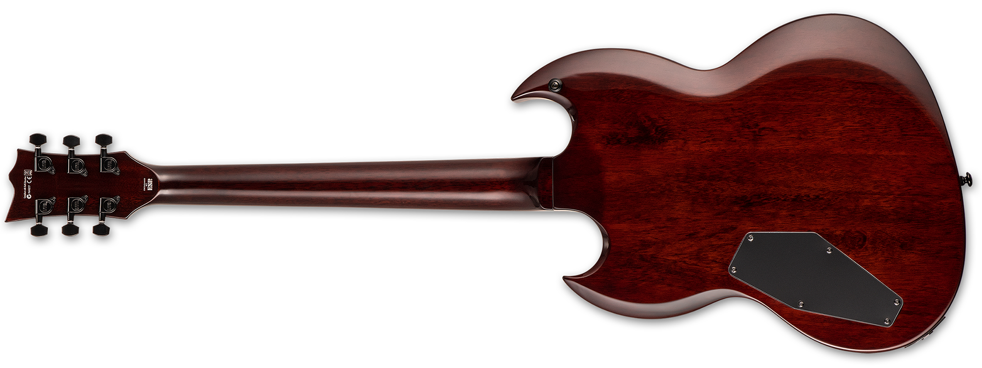 Ltd Viper-256 Hh Ht Jat - Dark Brown Sunburst - Guitare Électrique Double Cut - Variation 2