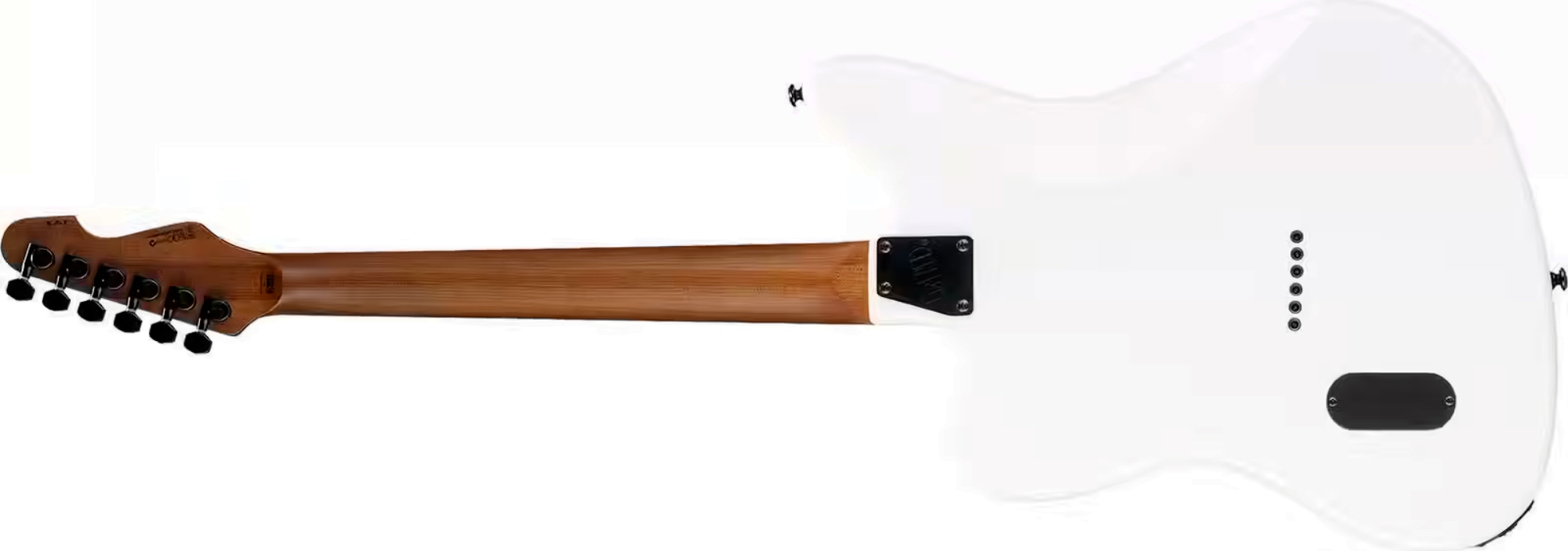 Ltd Xj2 Ht 2h Fishman Fluence Eb - Snow White - Guitare Électrique Baryton - Variation 1
