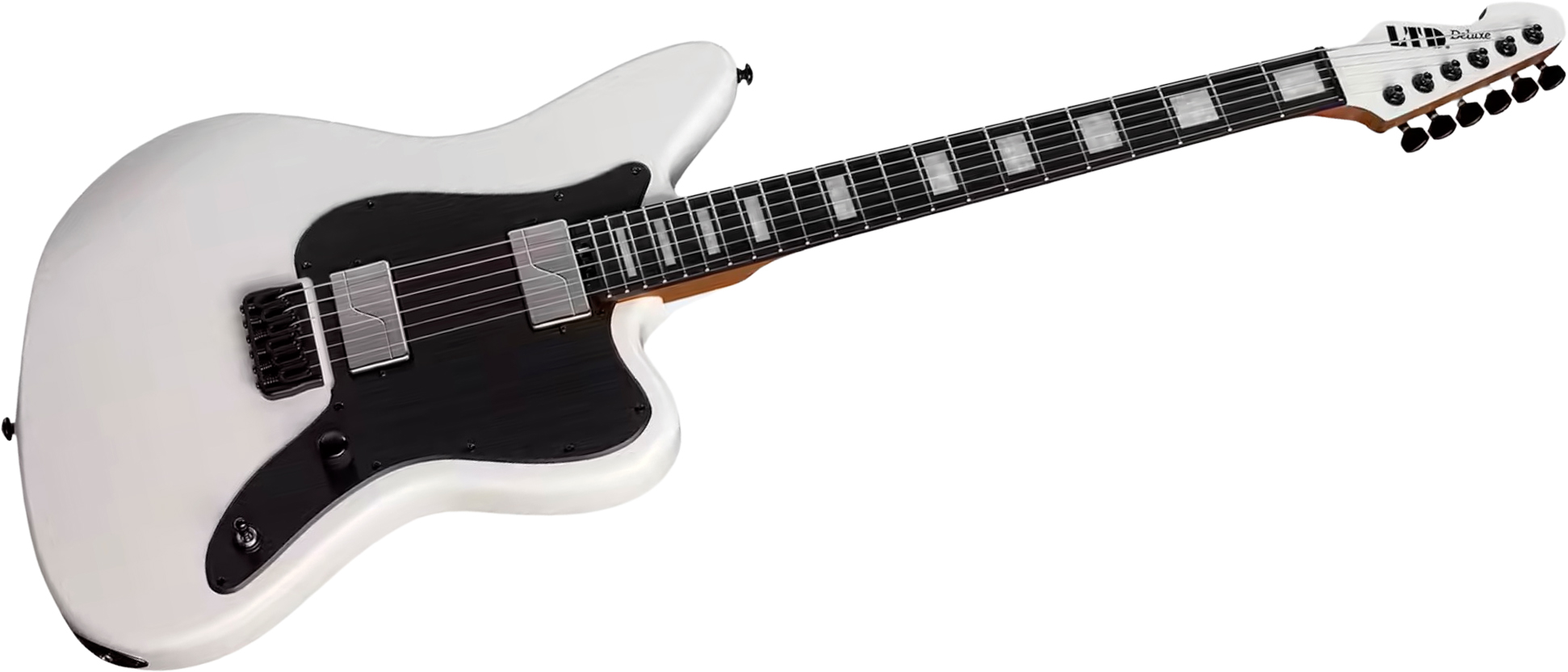 Ltd Xj2 Ht 2h Fishman Fluence Eb - Snow White - Guitare Électrique Baryton - Variation 2