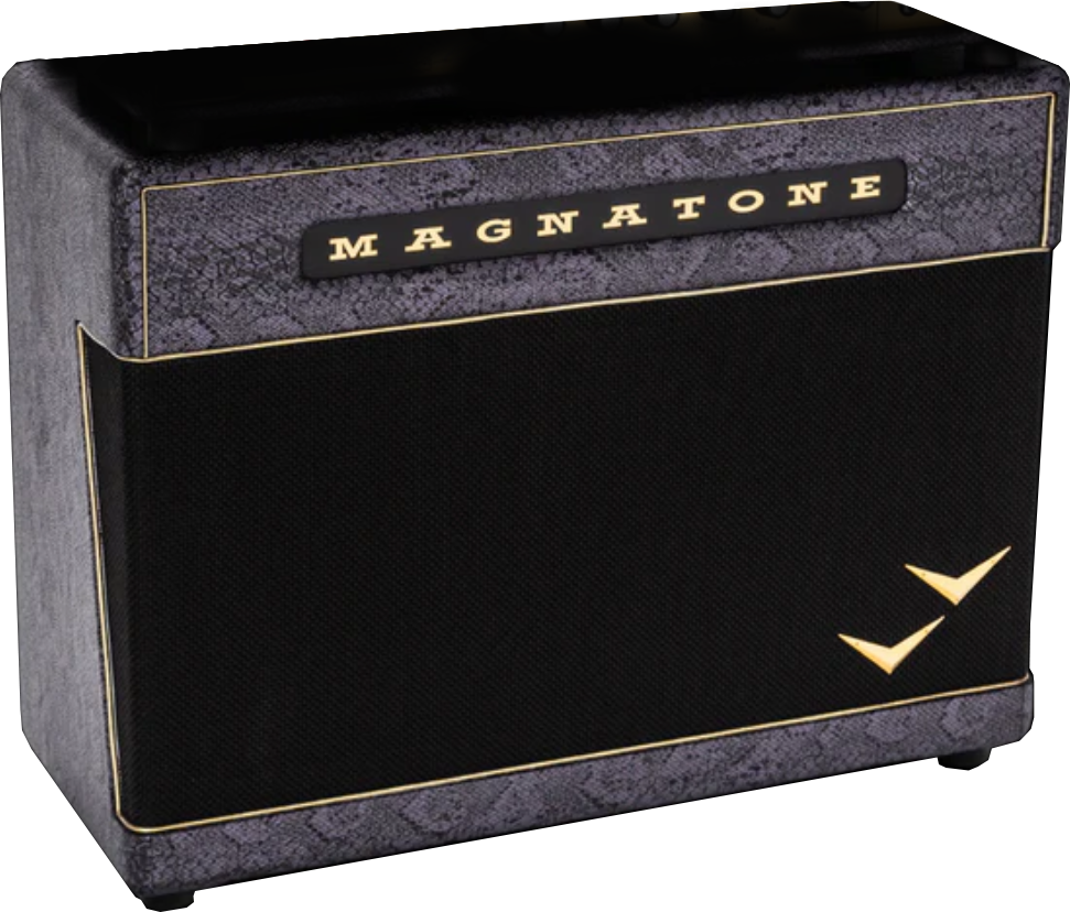 Magnatone Slash Super Fifty-nine M80 212 Guitar Cab. Signature 2x12 180w 8-ohms Purple Python - Baffle Ampli Guitare Électrique - Main picture