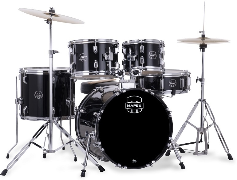 Mapex Comet Fusion 20'' - 5 FÛts - Dark Black - Batterie Acoustique Fusion - Main picture