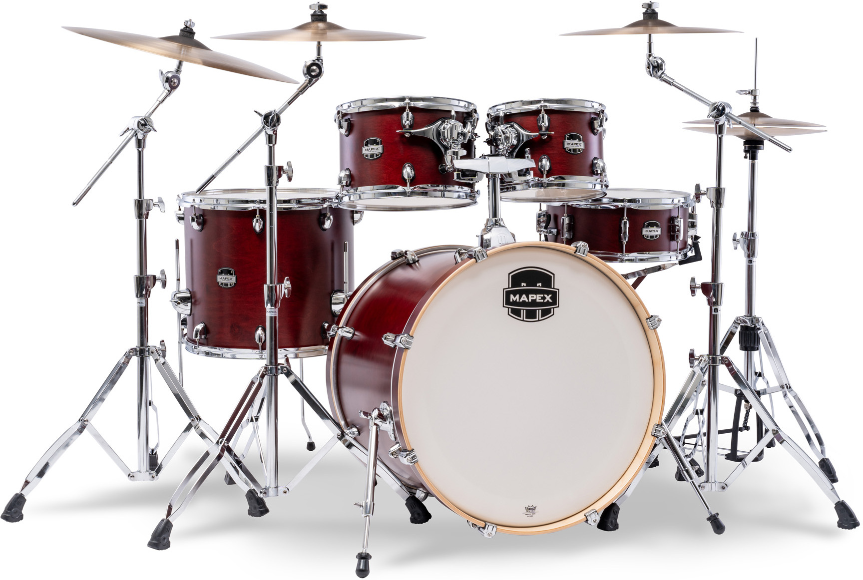 Mapex Mars Maple 22'' / 5f - 5 FÛts - Merlot Satin - Batterie Acoustique Rock - Main picture