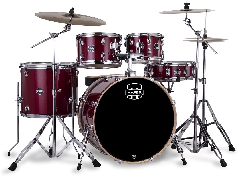 Mapex Venus Rock 22'' - 5 FÛts - Crimson Red Sparkle - Batterie Acoustique Rock - Main picture