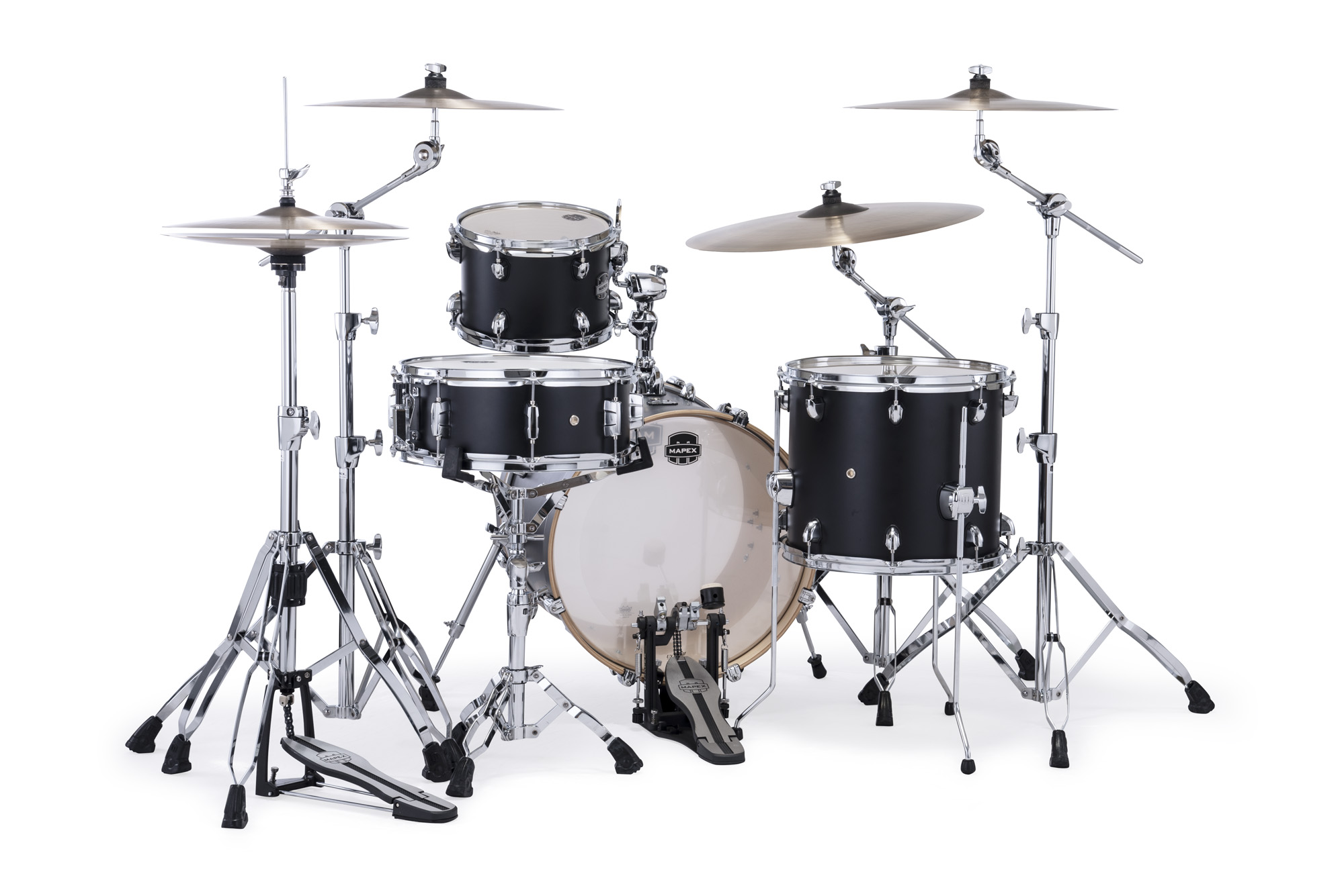 Mapex Mars Maple 18'' / 4f - 4 FÛts - Matte Black - Batterie Acoustique Jazz - Variation 1