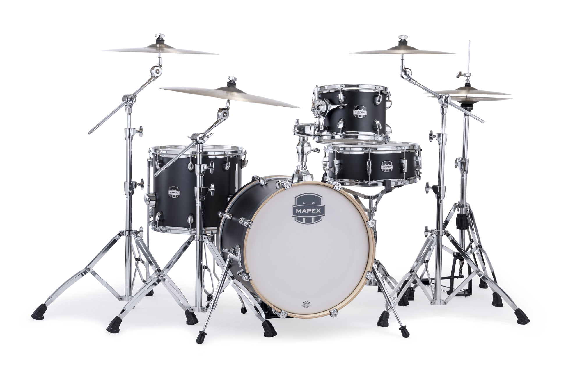 Mapex Mars Maple 18'' / 4f - 4 FÛts - Matte Black - Batterie Acoustique Jazz - Variation 2