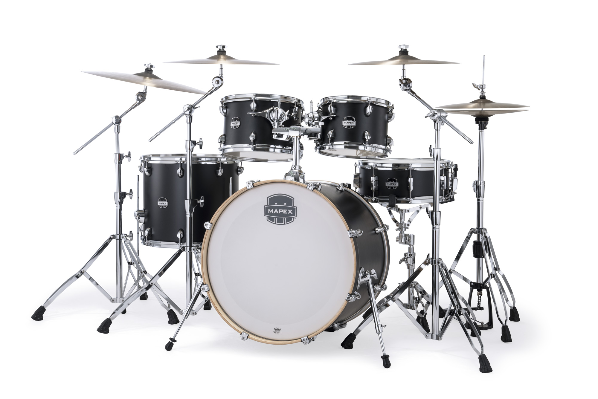 Mapex Mars Maple 22'' / 5f - 5 FÛts - Matte Black - Batterie Acoustique Rock - Variation 1