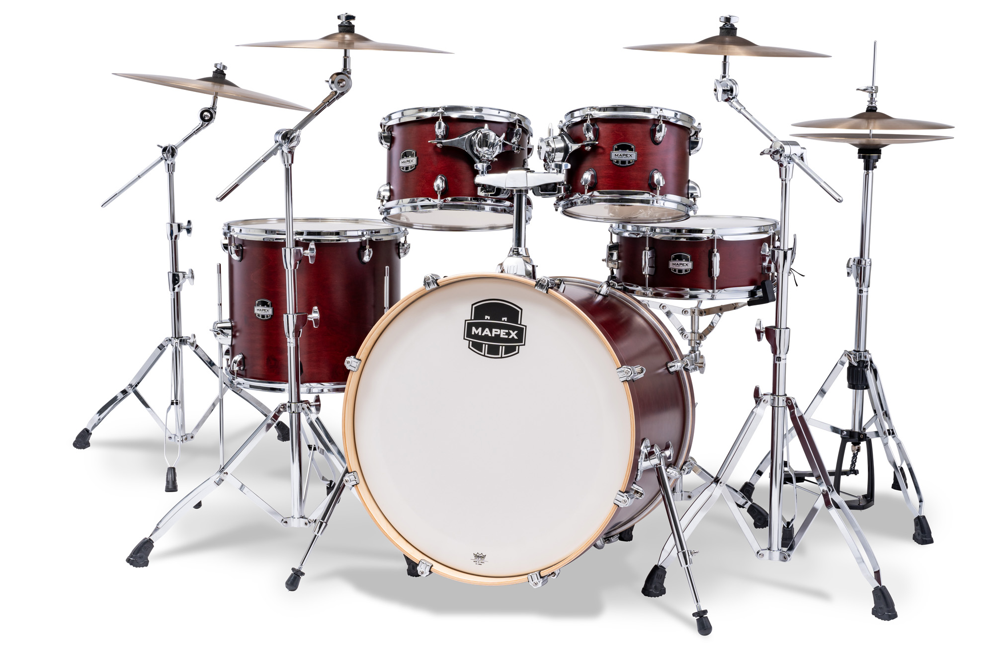 Mapex Mars Maple 22'' / 5f - 5 FÛts - Merlot Satin - Batterie Acoustique Rock - Variation 1