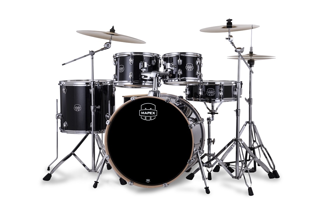 Mapex Venus Rock 22'' - 5 FÛts - Black Galaxy Sparkle - Batterie Acoustique Rock - Variation 2