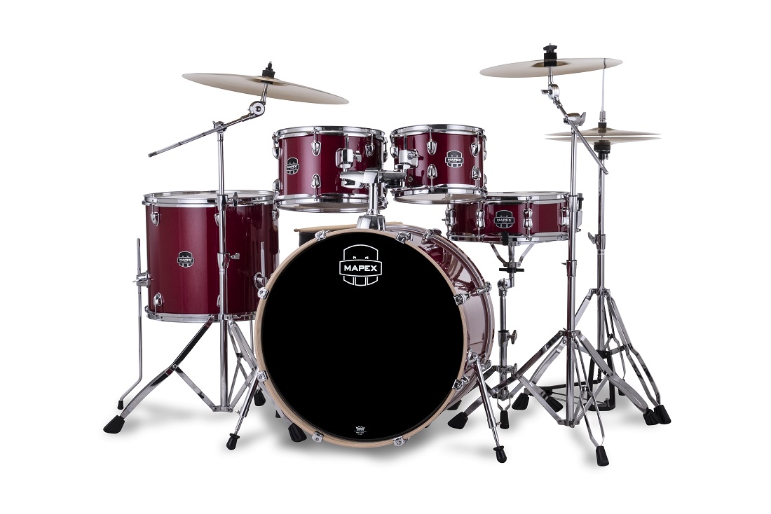 Mapex Venus Rock 22'' - 5 FÛts - Crimson Red Sparkle - Batterie Acoustique Rock - Variation 2