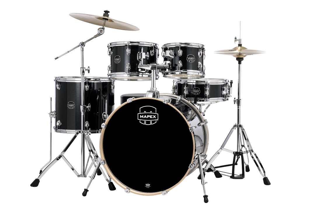 Mapex Venus Stage 22 Kit - 5 FÛts - Black Galaxy - Batterie Acoustique Stage - Variation 1