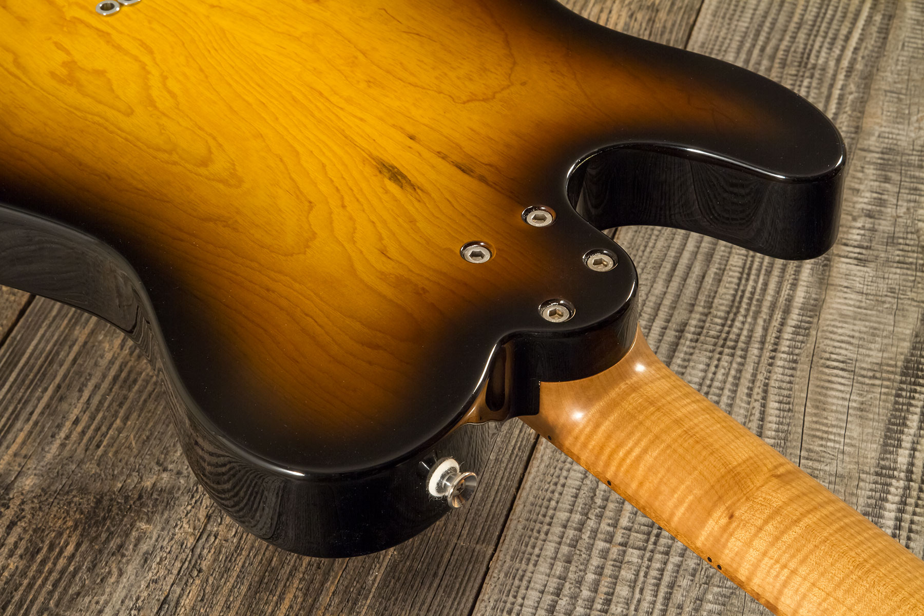 Marceau Guitars Elegante Traditional 2s Ht Mn #t316324 - Soft Relic 3 Tons Burst - Guitare Électrique Forme Tel - Variation 9