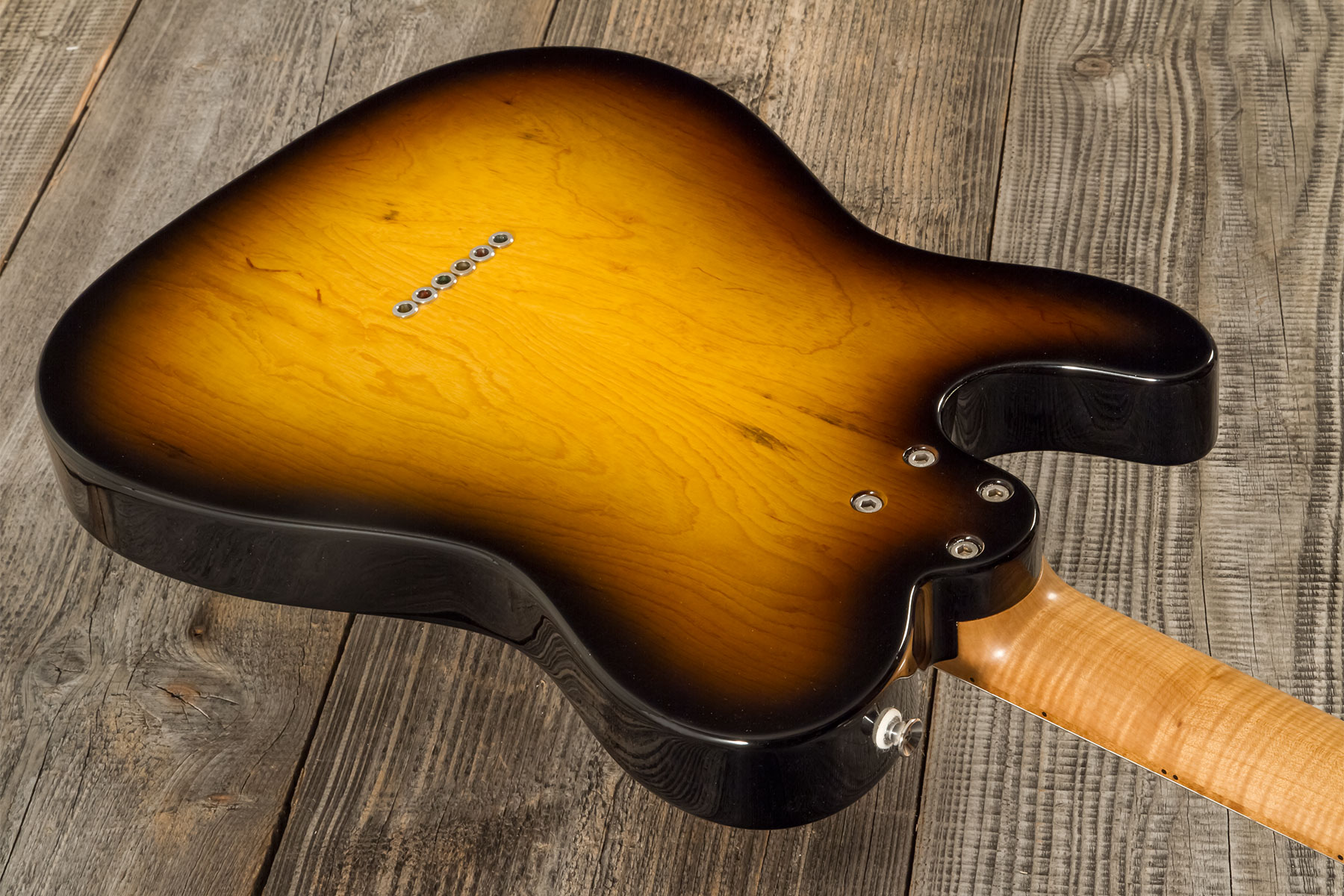 Marceau Guitars Elegante Traditional 2s Ht Mn #t316324 - Soft Relic 3 Tons Burst - Guitare Électrique Forme Tel - Variation 7