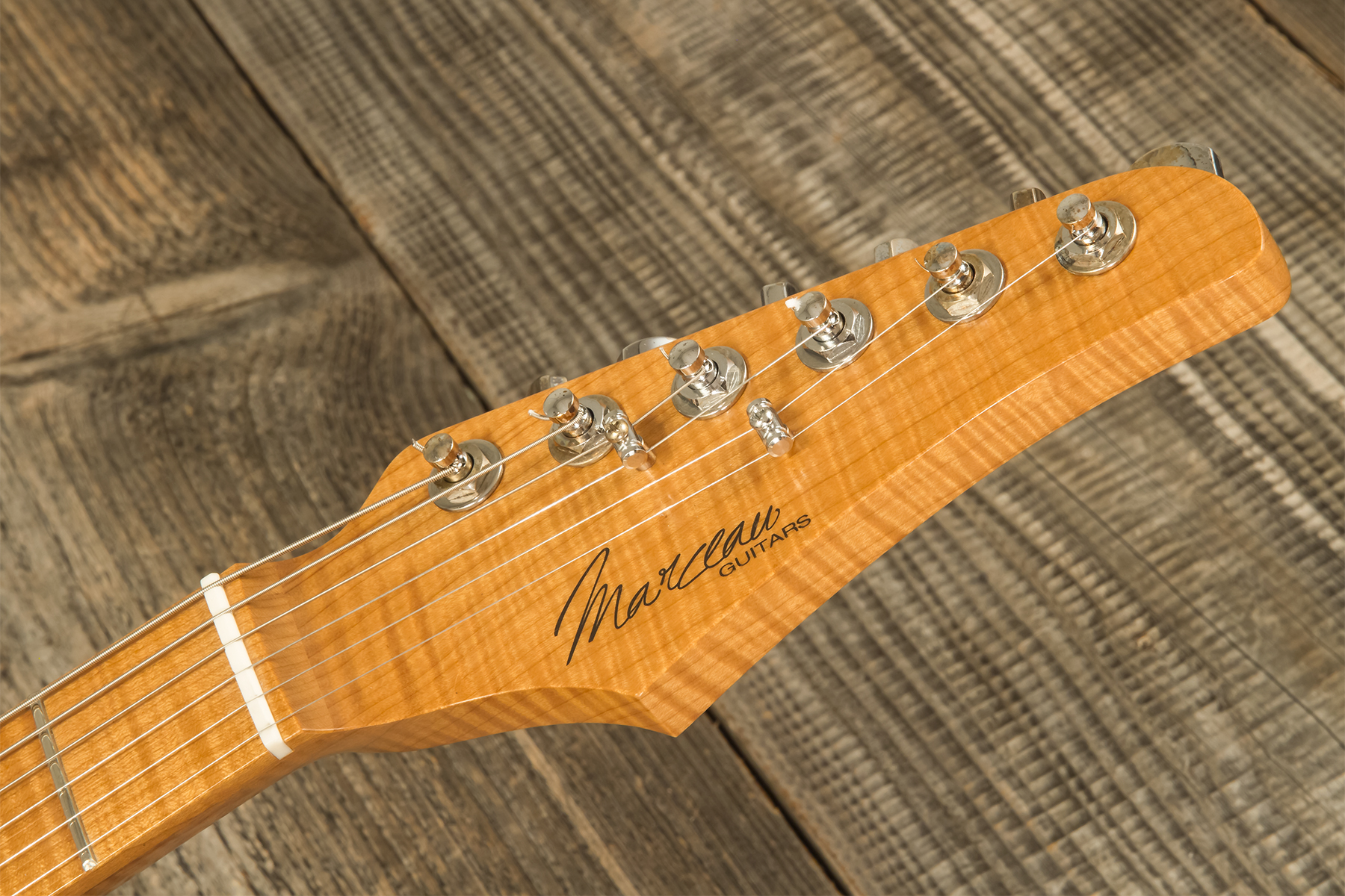 Marceau Guitars Experience Traditional Hss Trem Mn #t226924 - Soft Relic Burst 3 Tons - Guitare Électrique Forme Str - Variation 9