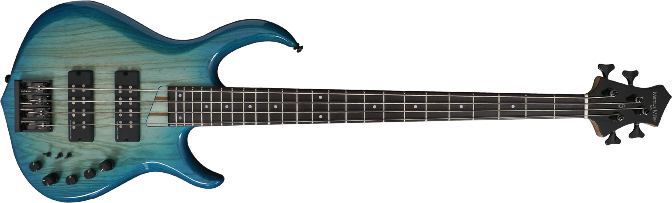 Marcus Miller M5 Swamp Ash 4st Active Eb - Transparent Blue - Basse Électrique Solid Body - Main picture