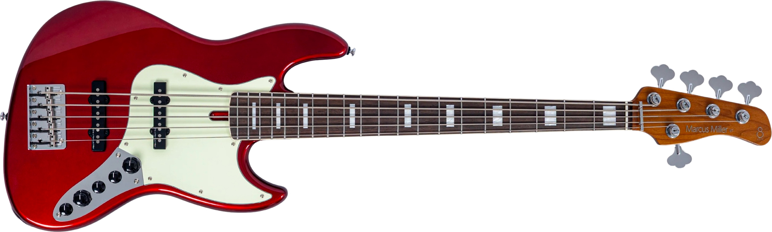 Marcus Miller Marcus Miller V7 Alder 2nd Gen 5st 5c Active Mn - Candy Apple Red - Basse Électrique Solid Body - Main picture