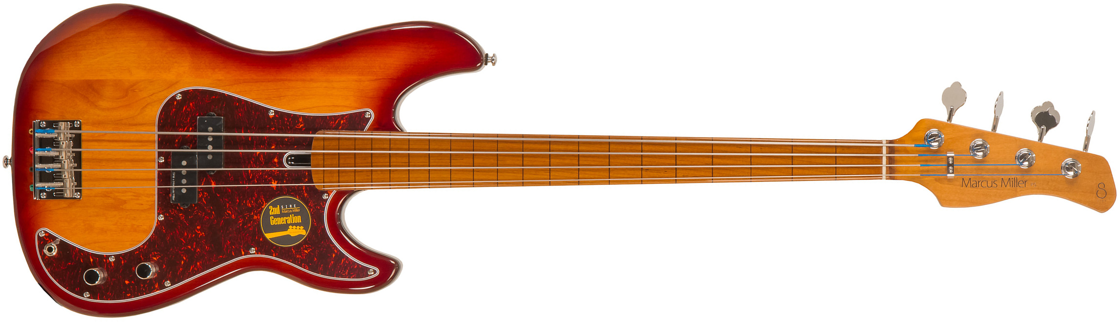 Marcus Miller P5 Alder 4st Fretless Mn - Tobacco Sunburst - Basse Électrique Solid Body - Main picture