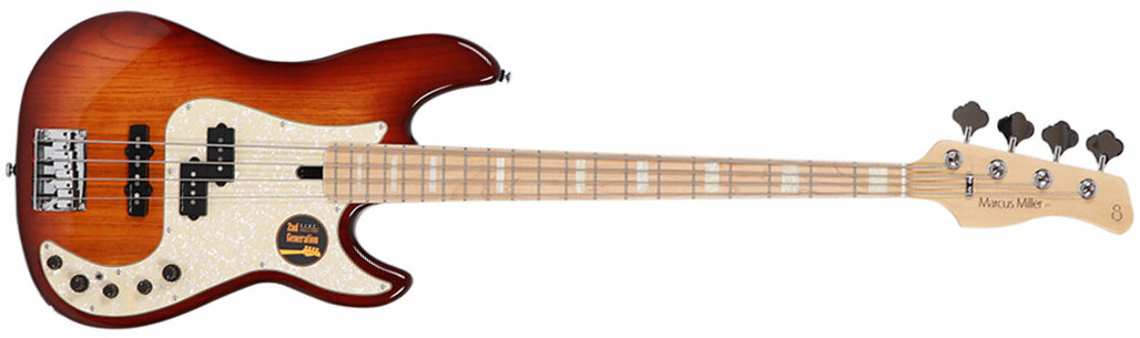 Marcus Miller P7 Ash 4-string 2nd Generation Mn Sans Housse - Tobacco Sunburst - Basse Électrique Solid Body - Main picture